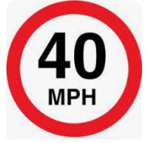 40 mph sign