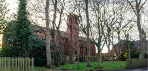 Fence down around church